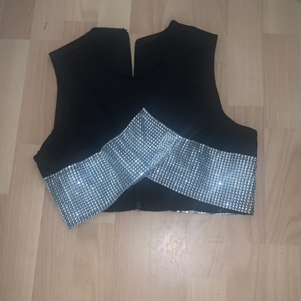 Rhinestone crop top